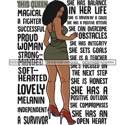 Afro Woman This Queen Quotes SVG Files For Cutting and More!