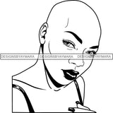 Melanin Bald Short Hairstyle Queen Goddess Nubian .SVG Cut Files For Silhouette and Cricut and Much More