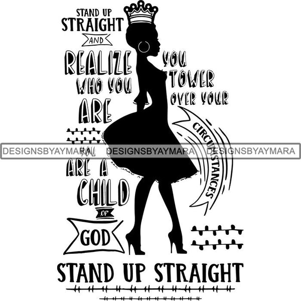 Black Queen Nubian Melanin Quotes .SVG Files For Silhouette and Cricut