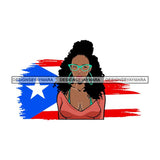 Puerto Rico Country Afro Diva Proud Roots Pretty Woman Fashion .SVG Cutting Files For Silhouette and Cricut and More!