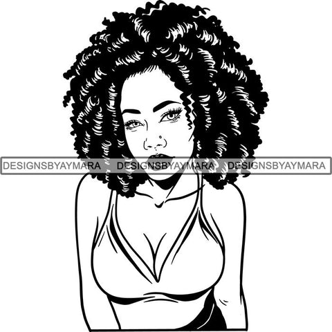 Afro Melanin Popping Dark Latina SVG Cutting Files For Silhouette Cricut and More