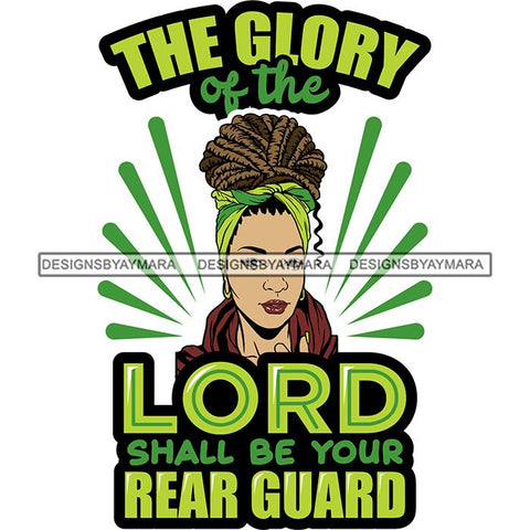 Afro Black Proud Woman Lord God Quotes SVG Cutting Files For Silhouette Cricut and More