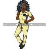 Afro Lola Nurse Medical Occupation SVG Cutting Files For Cricut Silhouette and More