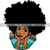 Afro Melanin Popping Lola Kinky Hair God Quotes SVG Cutting Files For Silhouette Cricut and More