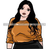 Attractive BBW Nubian Melanin Popping Beautiful African American Big Woman SVG Cutting Files