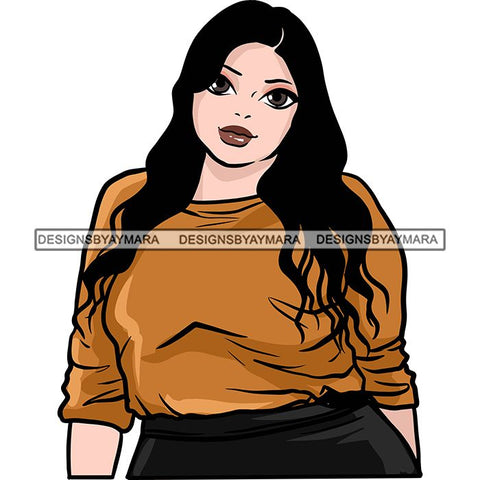 Attractive BBW Nubian Melanin Popping Beautiful African American Big Woman SVG Cutting Files