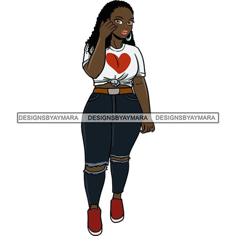 Afro Thick Thigh Big Eyes Woman Sassy Exotic Curvy Goddess .SVG Cutting Files For Silhouette and Cricut and More!