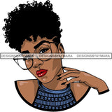 Afro Latin Woman SVG Curly Hairstyle Cutting Files For Silhouette Cricut and More
