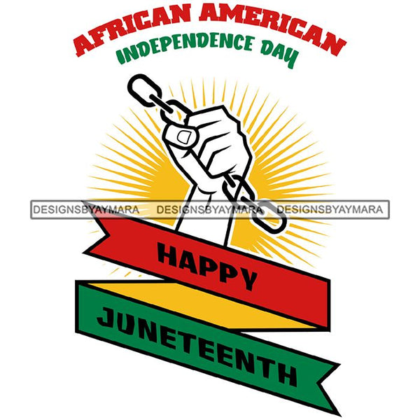 June 19 Juneteenth Emancipation Freedom Holiday African American History  SVG PNG JPG Vector Cutting Files