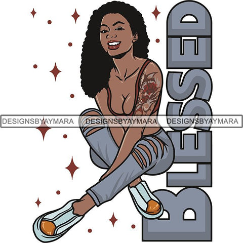 Dope Diva Blessed Life Quotes SVG Cutting Files For Silhouette Cricut and More