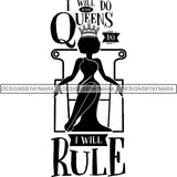 Black Queen Nubian Melanin Quotes .SVG Files For Silhouette and Cricut