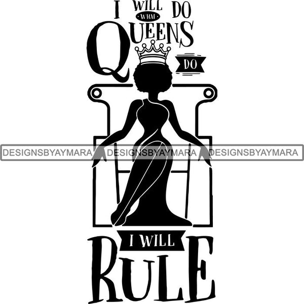 Black Queen Nubian Melanin Quotes .SVG Files For Silhouette and Cricut
