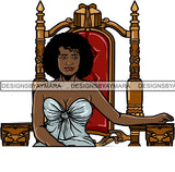 Afro Queen Goddess Melanin Nubian Glamour .PNG Print Files Not For Cutting