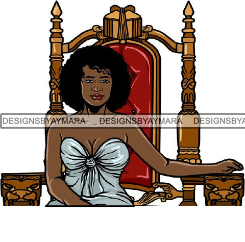 Afro Queen Goddess Melanin Nubian Glamour .PNG Print Files Not For Cutting