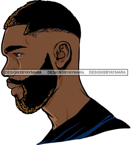 Attractive Black Man Bearded Hipster Model Fashion Male Guy Hombre Masculino Guapo Stylish Close-up Sexy Macho Manly SVG Files For Cutting