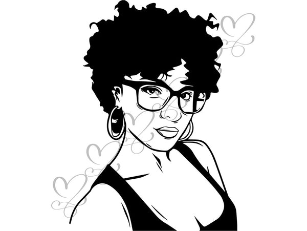 Afro Beautiful Black Woman SVG African American Ethnicity Afro Puffy Hairstyle Beauty Salon Queen Diva Classy Lady  Beautiful People Beauty Salon Princess