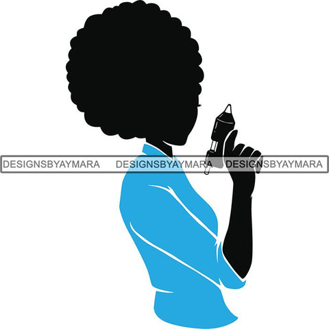Afro Craft Lady SVG Cutting Files For Silhouette Cricut and More