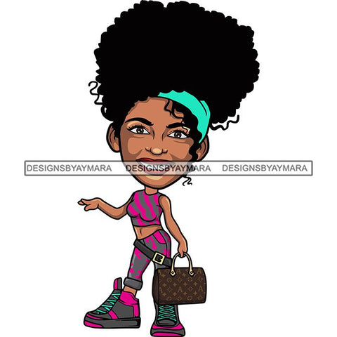 Cute Afro Lola Boss Lady Summer Fashion Dope Diva Glamour .SVG Cutting