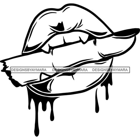 Mouthe Finger Blood Hot Seller Design SVG Cutting Files