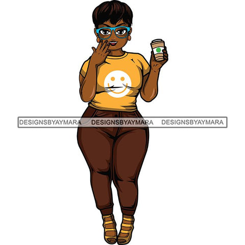 Lola Afro Beautiful Black Proud Woman Like Coffee .SVG Cutting Files For Silhouette and Cricut and More!