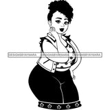 BBW Afro Nubian Melanin Popping Kinky Hair Beautiful African American Woman SVG Cutting Files