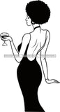 Woman Drinking Wine Relax Chilling Free Stress Feeling Fine Like a Red Wine Alcohol Drinker SVG Cutting Files For Silhouette Cricut and More!