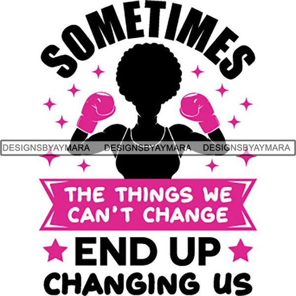 Strong Afro Woman SVG Cancer Survivor Cutting Files For Silhouette Cricut and More