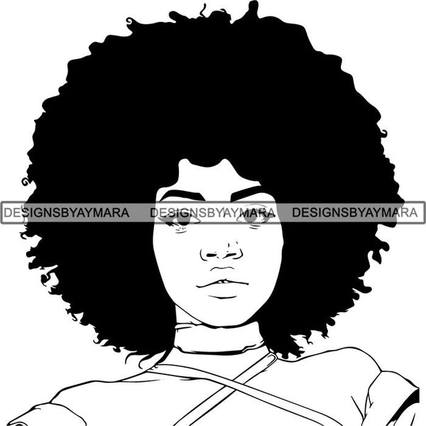 Afro Latina Woman SVG Cutting Files For Silhouette Cricut and More