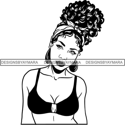 Afro Melanin Popping Nubian Queen SVG Cutting Files For Silhouette Cricut and More