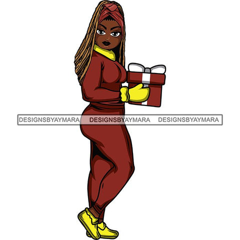 Afro Lola Christmas Winter Pajamas Gift .SVG Cutting Files For Silhouette and Cricut and More!