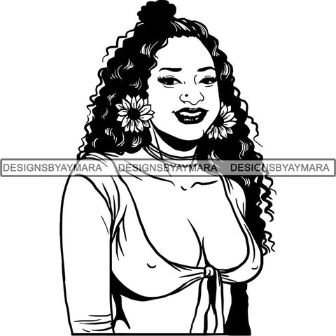Afro Latina Woman SVG Cutting Files For Silhouette Cricut and More