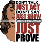 Afro Woman Half Face Life Quotes SVG Cutting Files For Silhouette and Cricut and More!