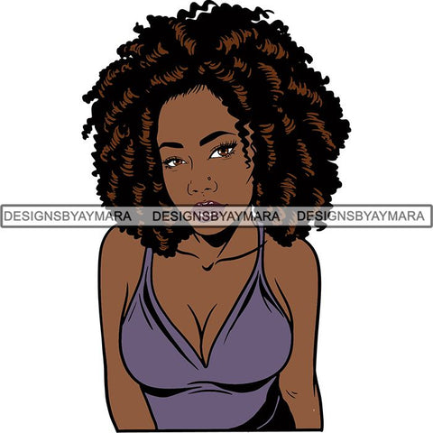 Afro Woman Nubian Melanin Popping Unique Design SVG Cutting Files For Silhouette Cricut and More