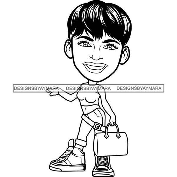 Cute Afro Lola Boss Lady Summer Fashion Dope Diva Glamour .SVG Cutting