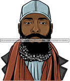Attractive Black Man Bearded Hipster Model Fashion Male Guy Hombre Masculino Guapo Stylish Close-up Sexy Macho Manly SVG Files For Cutting