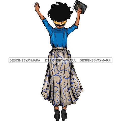 Afro Lola Praying Begging Asking God Lord Faith Strength .SVG Vector Clipart Cutting Files For Silhouette Cricut and More!