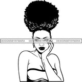 Afro Melanin Popping Dark Latina SVG Cutting Files For Silhouette Cricut and More