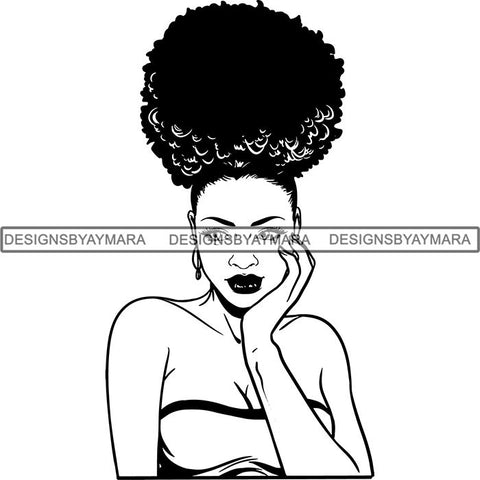 Afro Melanin Popping Dark Latina SVG Cutting Files For Silhouette Cricut and More