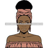 Afro Woman SVG Turban Head Wrap Cutting Files For Silhouette Cricut and More