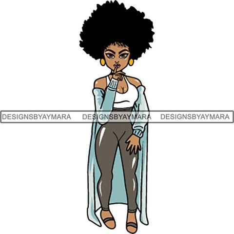 Afro Lola Boss Lady Quotes SVG Cutting Files For Silhouette Cricut and More