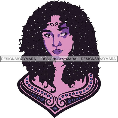 Afro Woman SVG Melanin Nubian Color Cutting Files