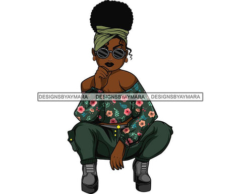 Afro Lola Boss Lady Diva Style .SVG Cutting Files For Silhouette and Cricut and More!
