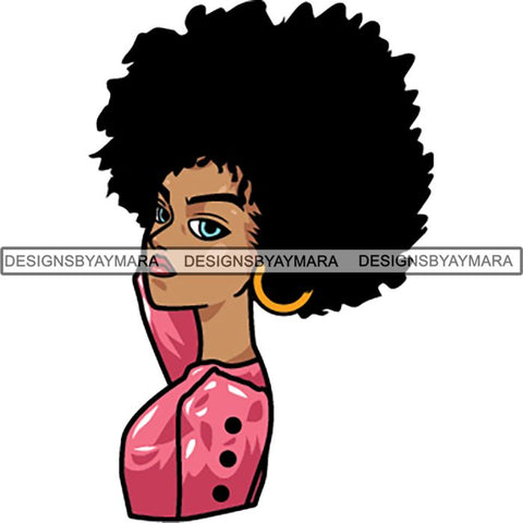 Afro Melanin Popping Lola Kinky Hair God Quotes SVG Cutting Files For Silhouette Cricut and More
