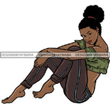 Afro Woman Tattoo Sexy Melanin Nubian Goddess PNG Files For Print Not For Cutting
