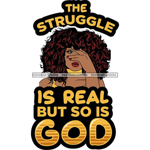 Afro Woman God Lord Life Quotes SVG Cutting Files For Silhouette and Cricut and More!