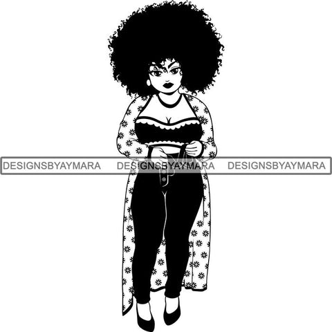 Afro Lola Boss Lady Quotes SVG Cutting Files For Silhouette Cricut and More