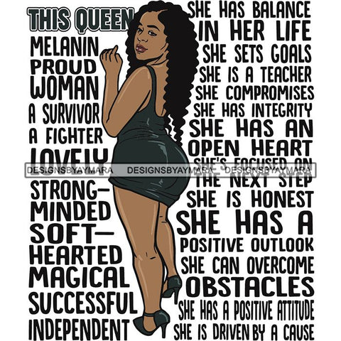 Afro Woman This Queen Quotes SVG Files For Cutting and More!