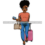 Lola Travel Vacation Getaway Black Proud Woman Traveling .SVG Cutting Files For Silhouette and Cricut and More!