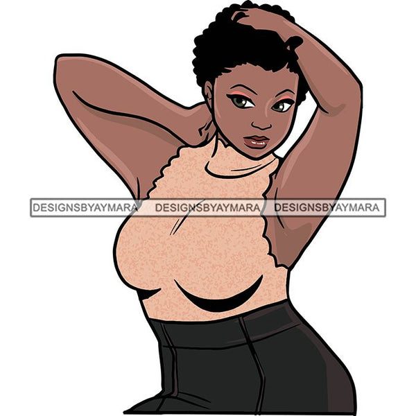 Attractive BBW Nubian Melanin Popping Beautiful African American Big Woman SVG Cutting Files
