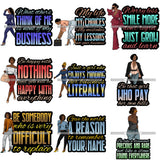 Bundle 9 Fashion Woman Melanin Bad Ass Life Quotes .SVG Cutting Files For Silhouette Cricut and More!